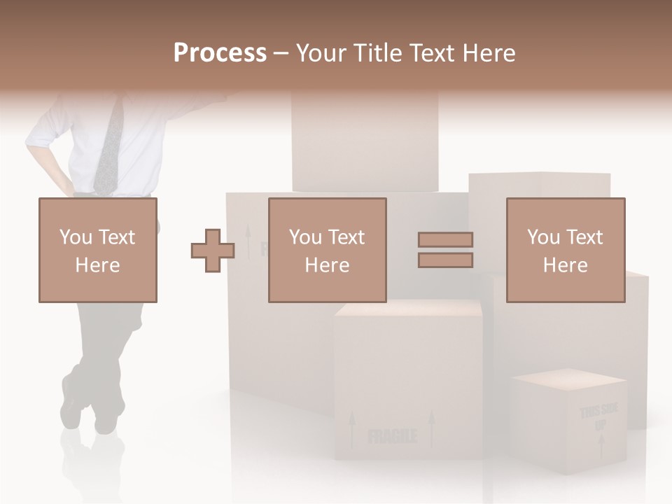 Upwards Shipment Standing PowerPoint Template