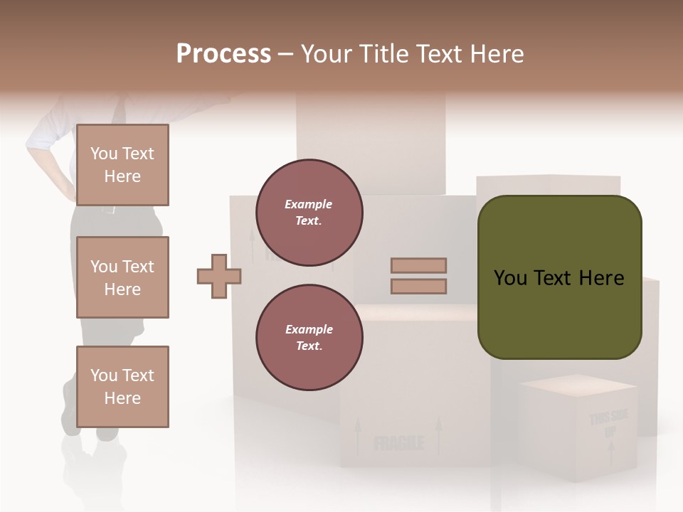 Upwards Shipment Standing PowerPoint Template