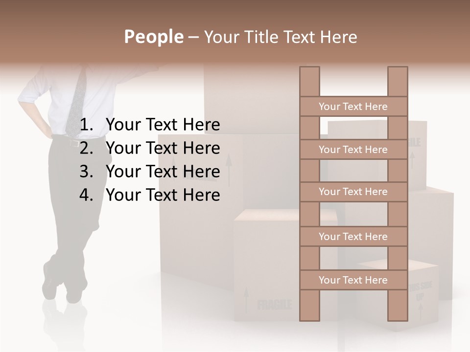 Upwards Shipment Standing PowerPoint Template