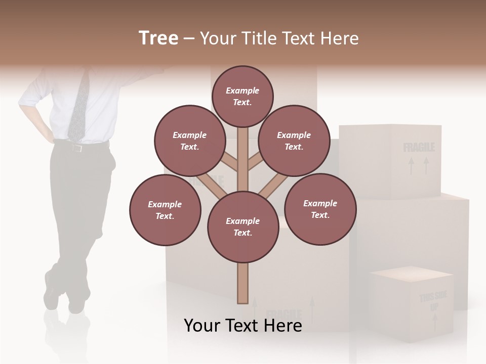 Upwards Shipment Standing PowerPoint Template