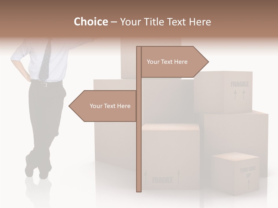 Upwards Shipment Standing PowerPoint Template