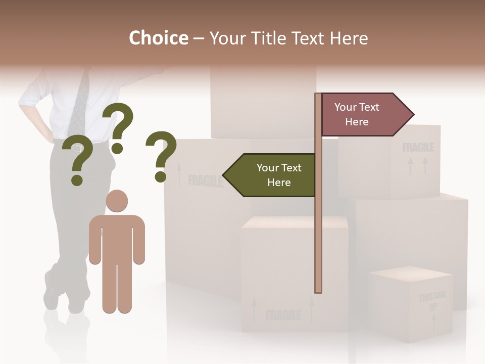 Upwards Shipment Standing PowerPoint Template