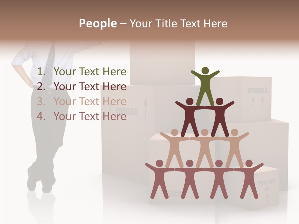 Upwards Shipment Standing PowerPoint Template