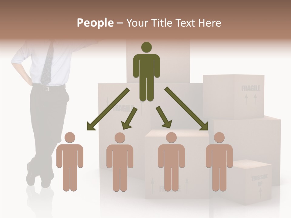 Upwards Shipment Standing PowerPoint Template