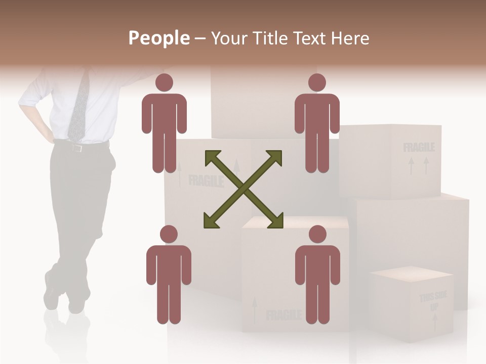 Upwards Shipment Standing PowerPoint Template