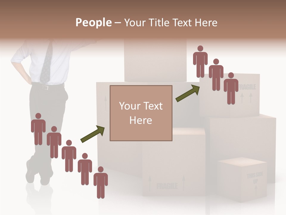 Upwards Shipment Standing PowerPoint Template
