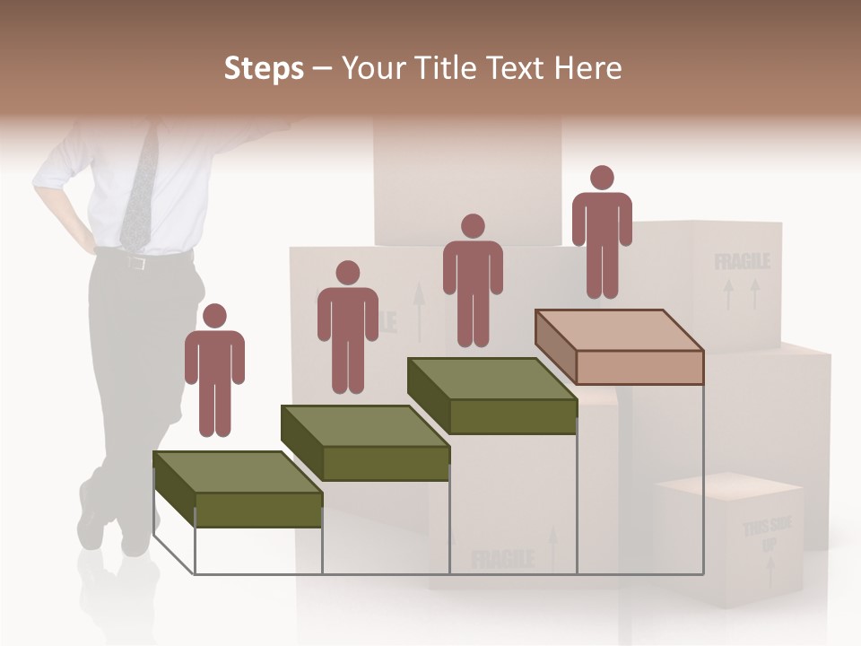 Upwards Shipment Standing PowerPoint Template