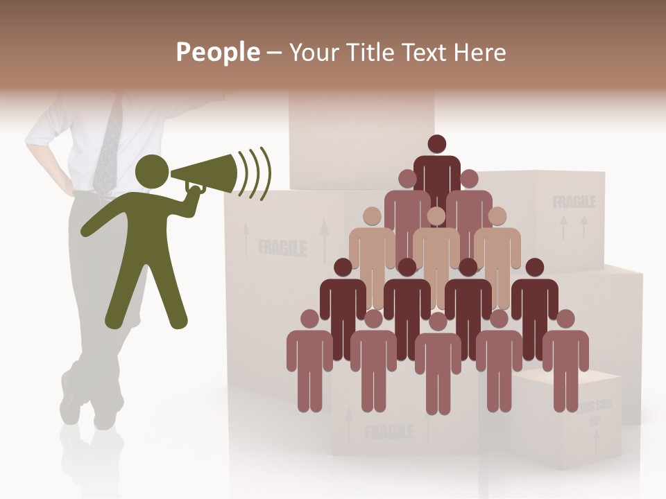 Upwards Shipment Standing PowerPoint Template