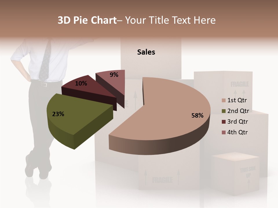 Upwards Shipment Standing PowerPoint Template