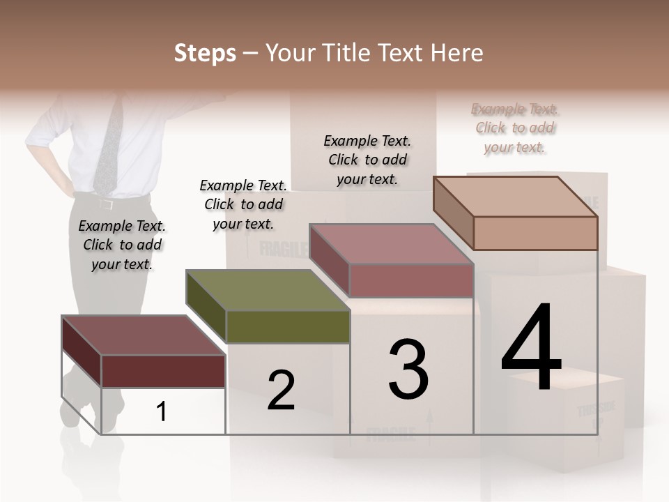 Upwards Shipment Standing PowerPoint Template