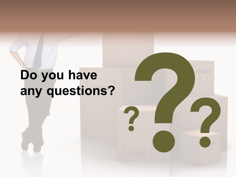 Upwards Shipment Standing PowerPoint Template