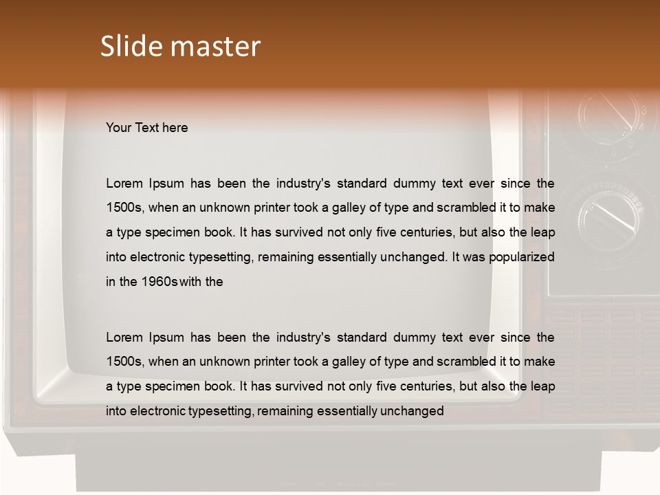 White Tube Tuner PowerPoint Template