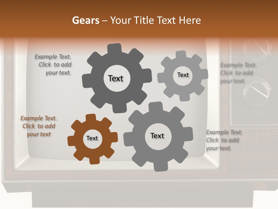 White Tube Tuner PowerPoint Template