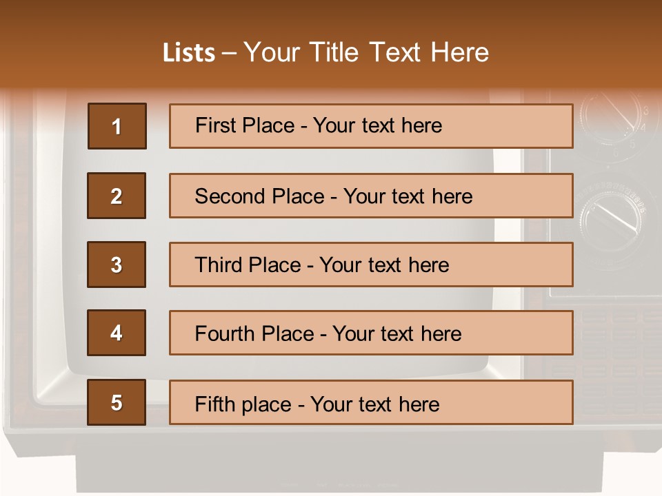 White Tube Tuner PowerPoint Template