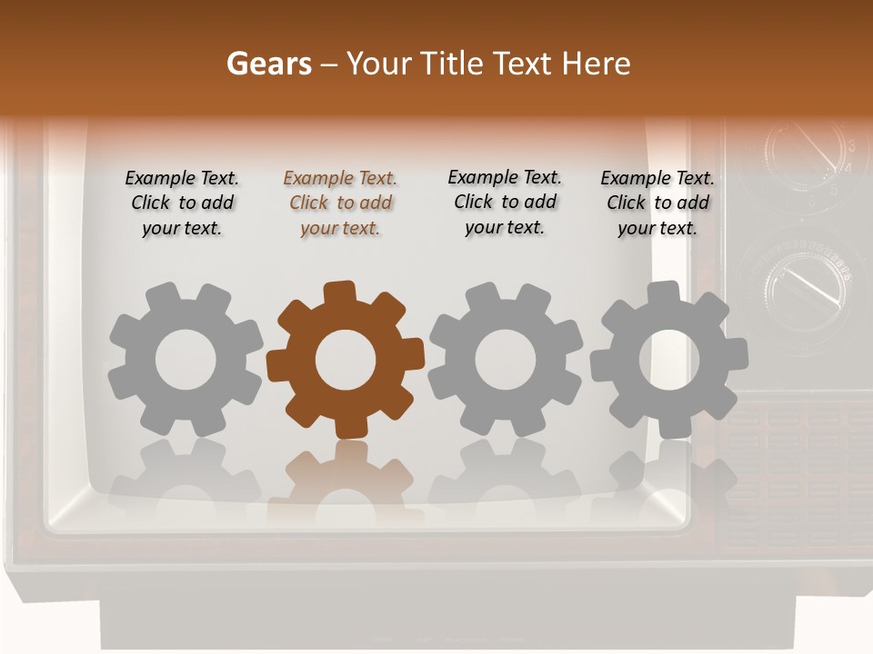 White Tube Tuner PowerPoint Template