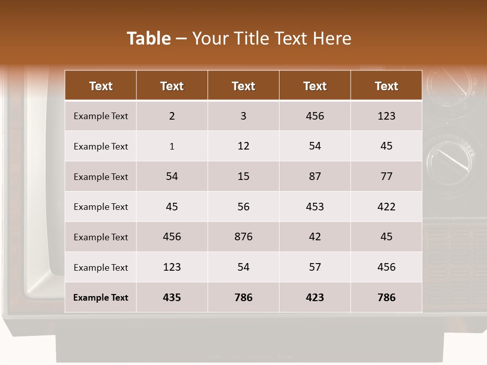 White Tube Tuner PowerPoint Template