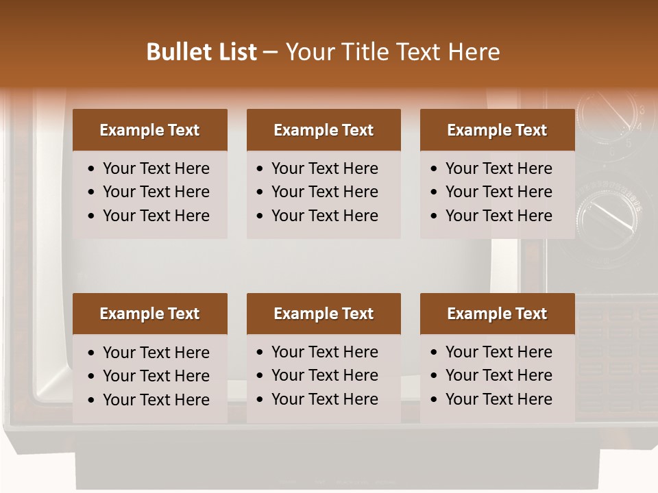 White Tube Tuner PowerPoint Template
