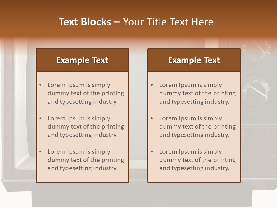 White Tube Tuner PowerPoint Template