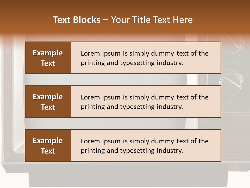 White Tube Tuner PowerPoint Template