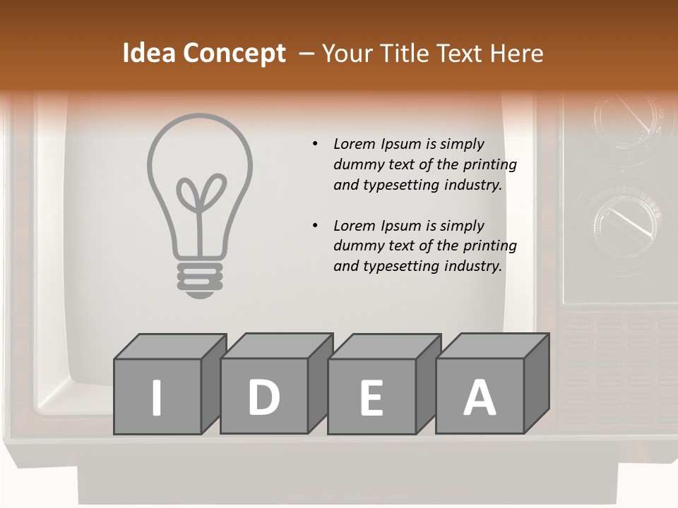 White Tube Tuner PowerPoint Template