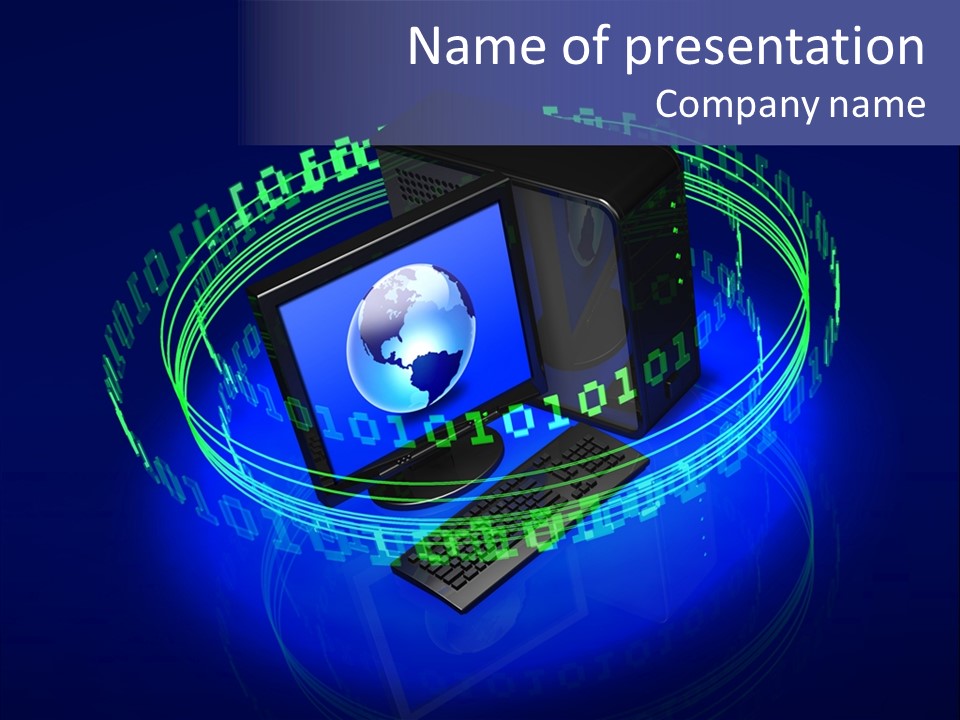 Glow Data Code PowerPoint Template