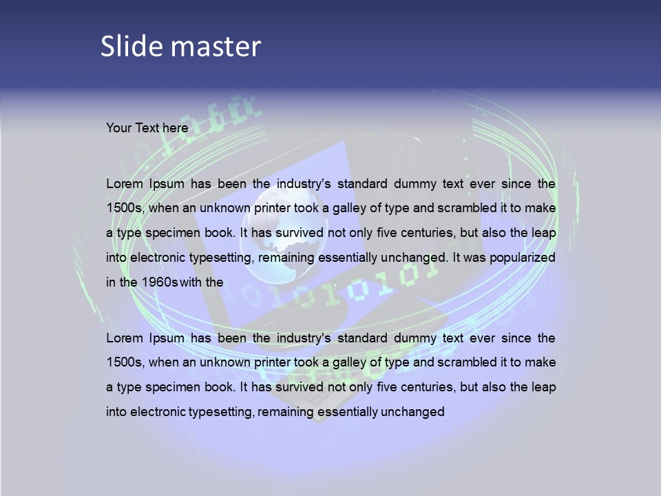 Glow Data Code PowerPoint Template