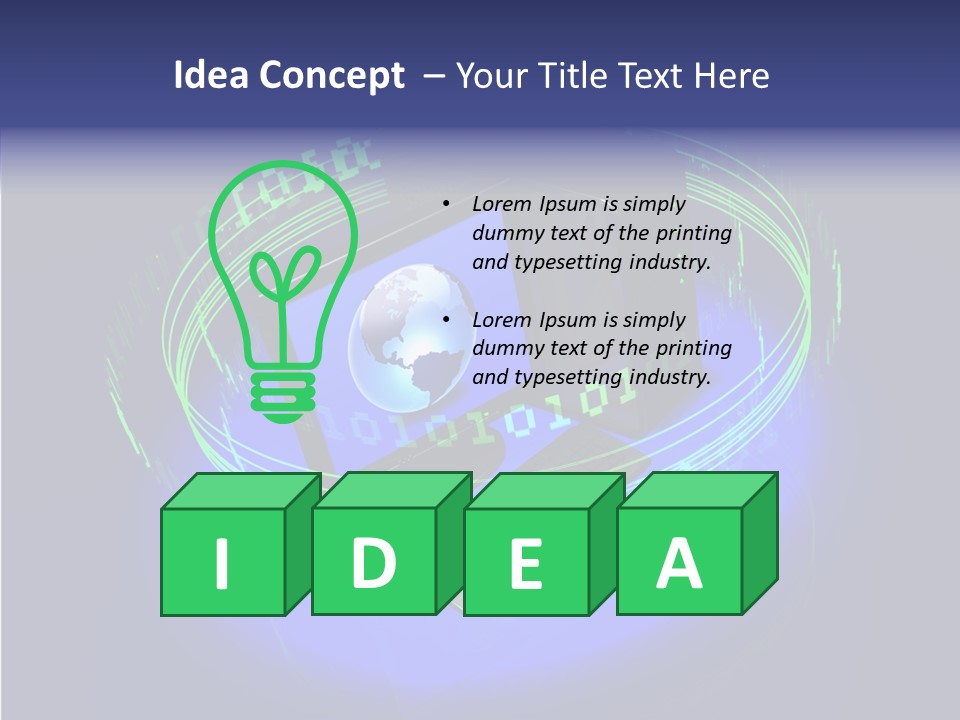 Glow Data Code PowerPoint Template