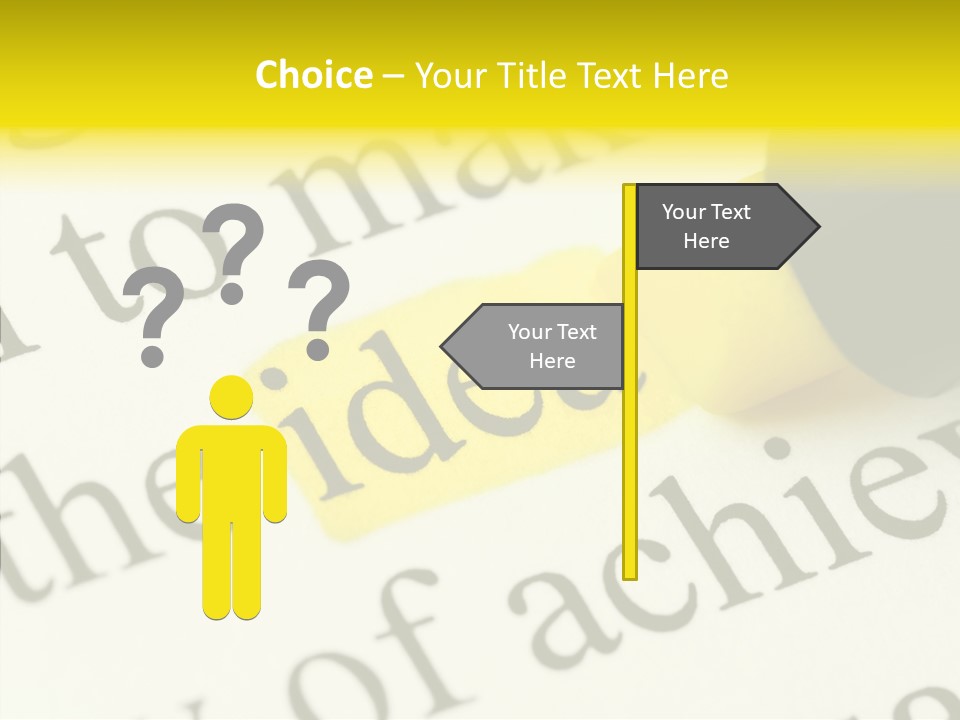 Text Decisions Office PowerPoint Template