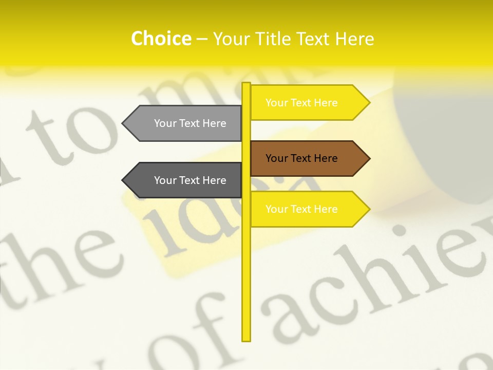 Text Decisions Office PowerPoint Template