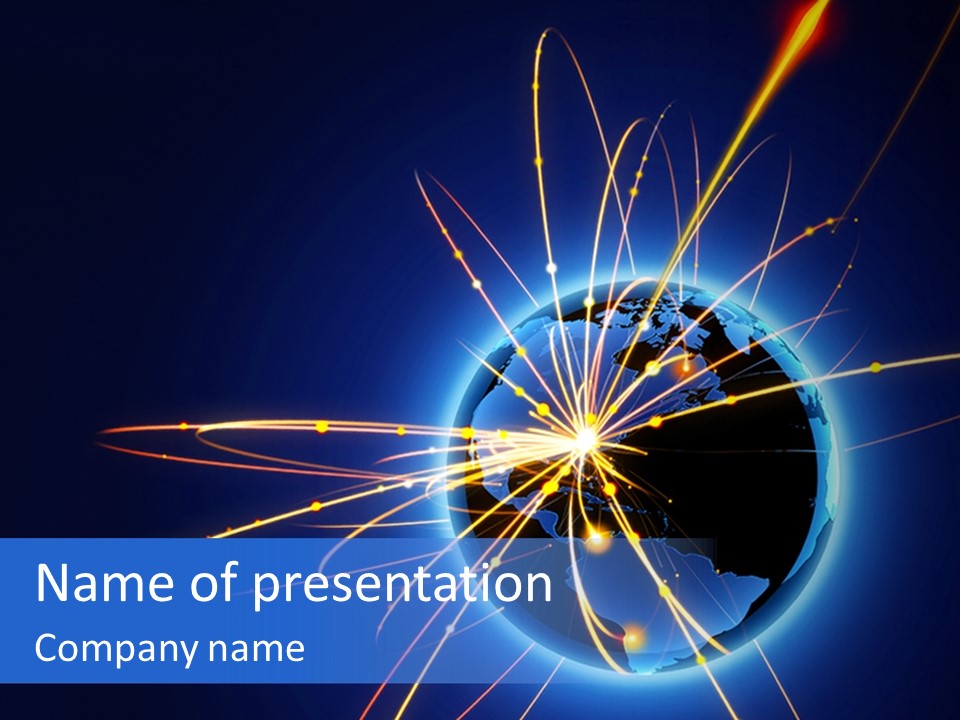 Internet Gloss Map PowerPoint Template