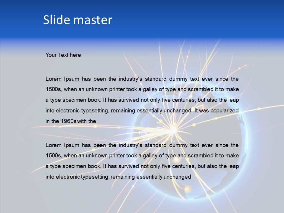 Internet Gloss Map PowerPoint Template
