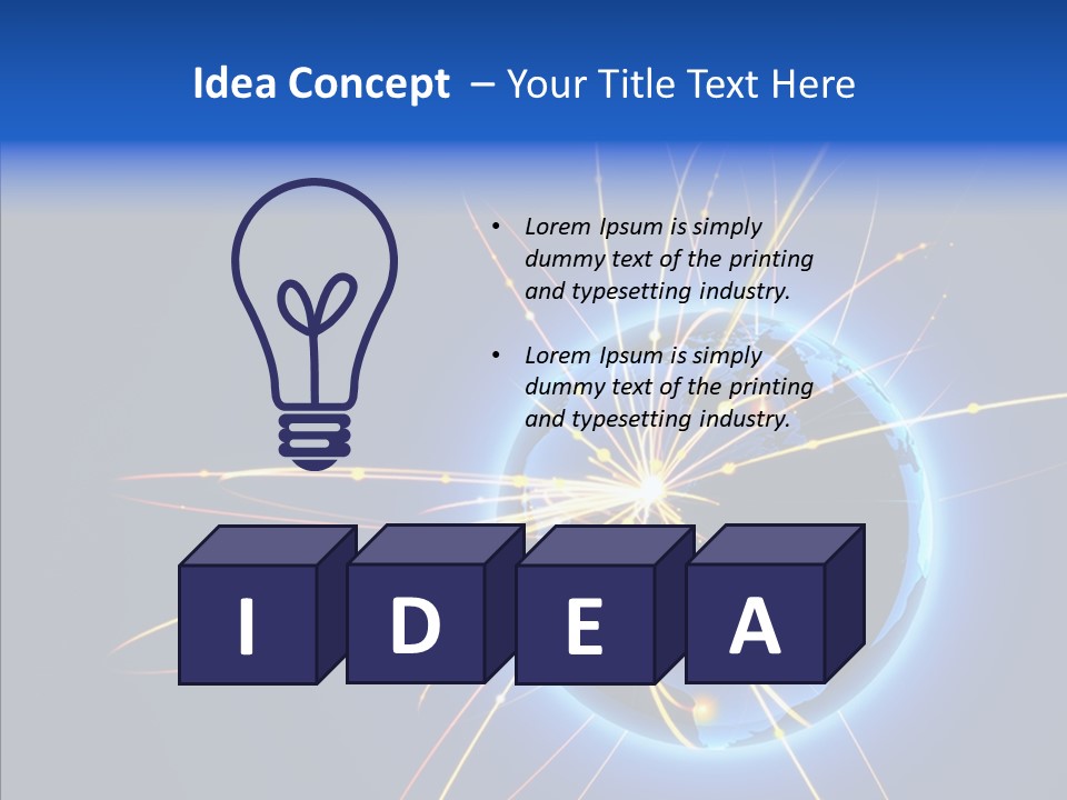 Internet Gloss Map PowerPoint Template