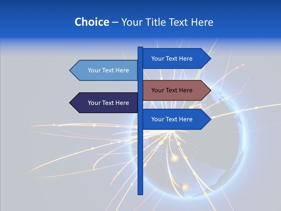 Internet Gloss Map PowerPoint Template