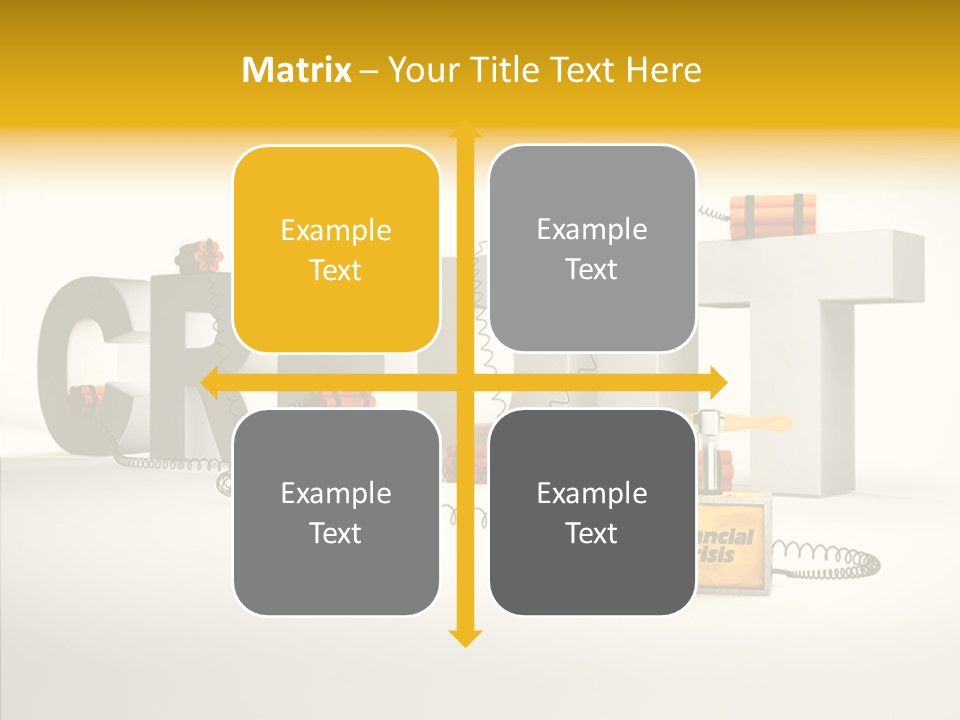 Destruction Bank Black PowerPoint Template