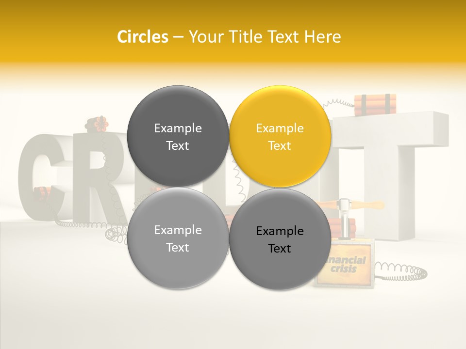 Destruction Bank Black PowerPoint Template