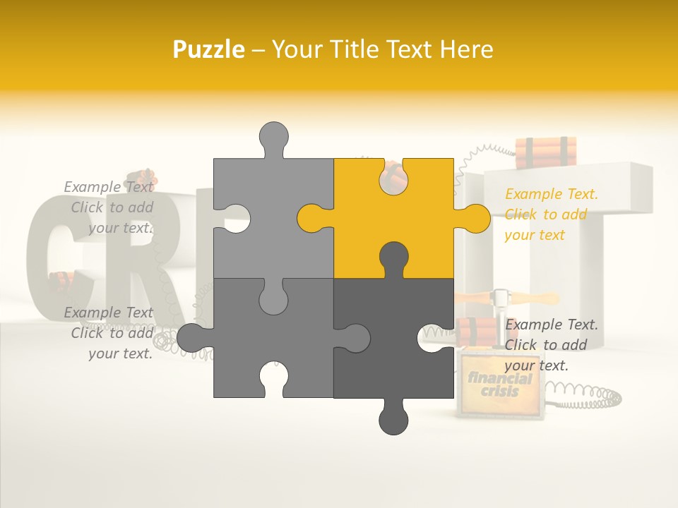 Destruction Bank Black PowerPoint Template