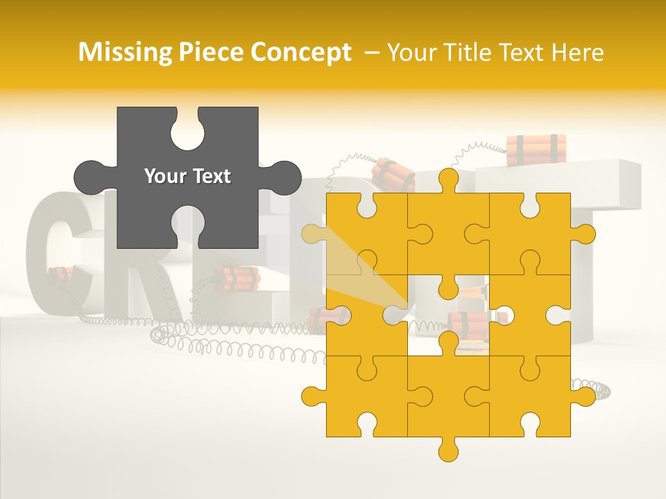 Destruction Bank Black PowerPoint Template