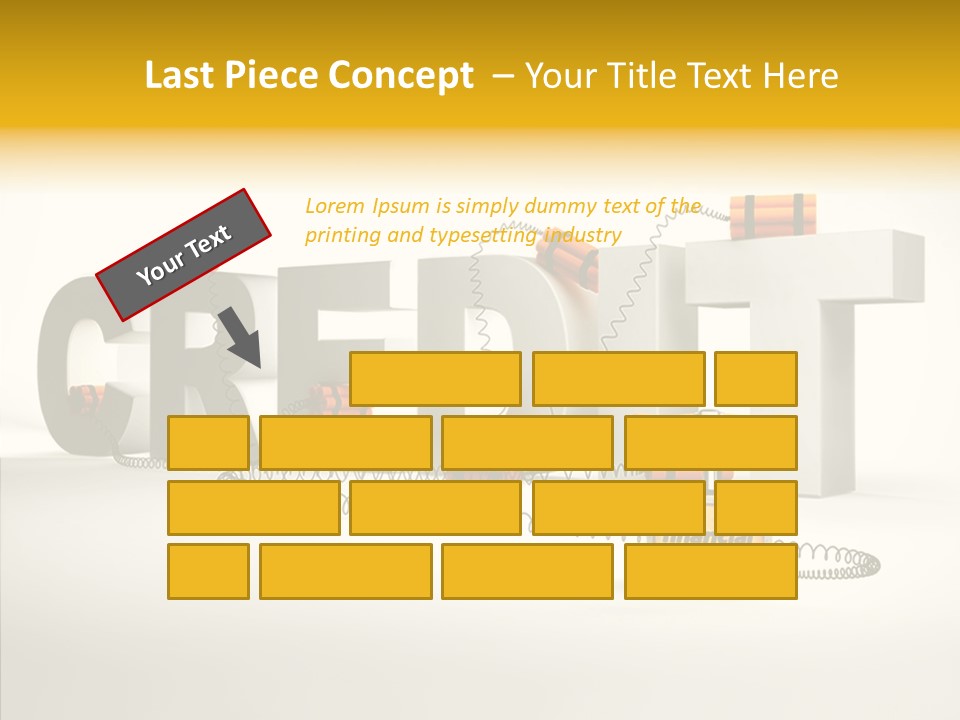 Destruction Bank Black PowerPoint Template