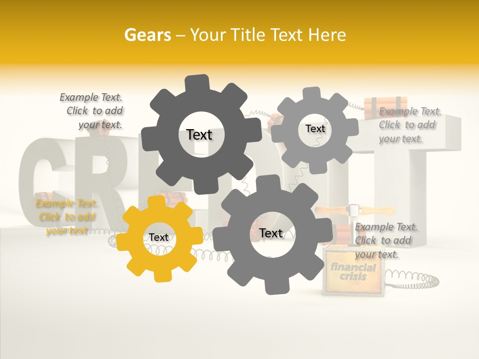 Destruction Bank Black PowerPoint Template