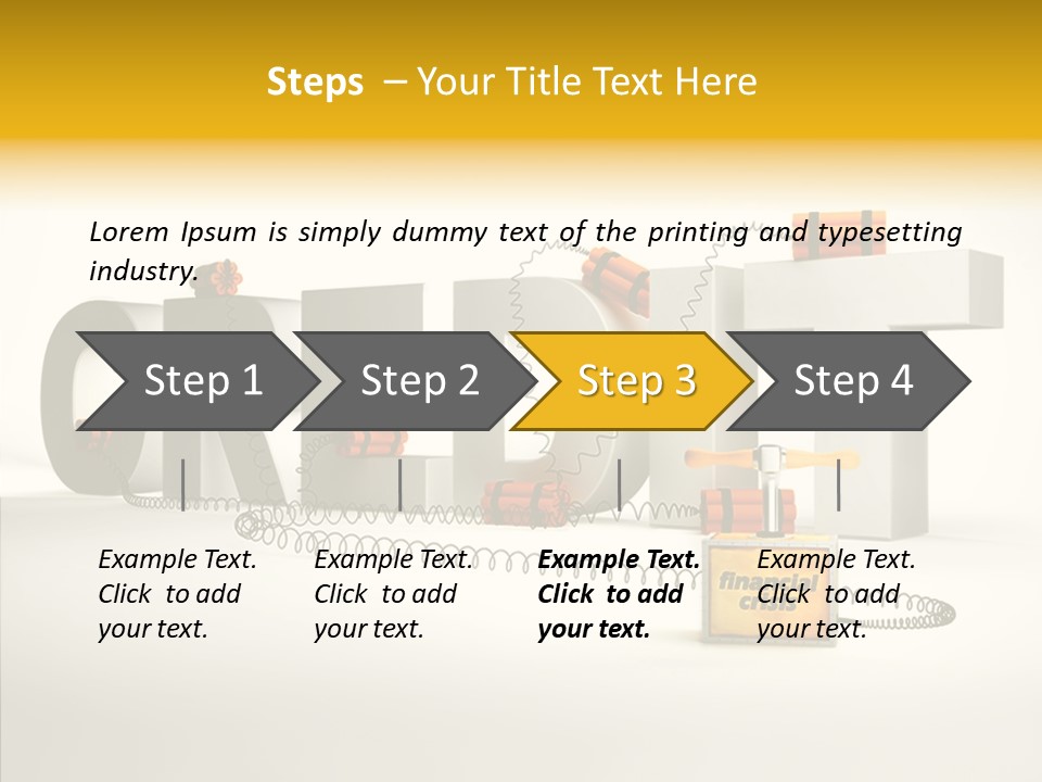Destruction Bank Black PowerPoint Template