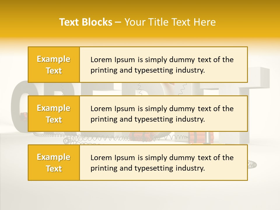 Destruction Bank Black PowerPoint Template