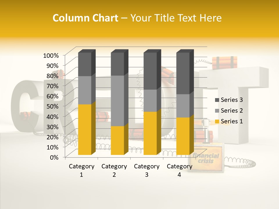 Destruction Bank Black PowerPoint Template