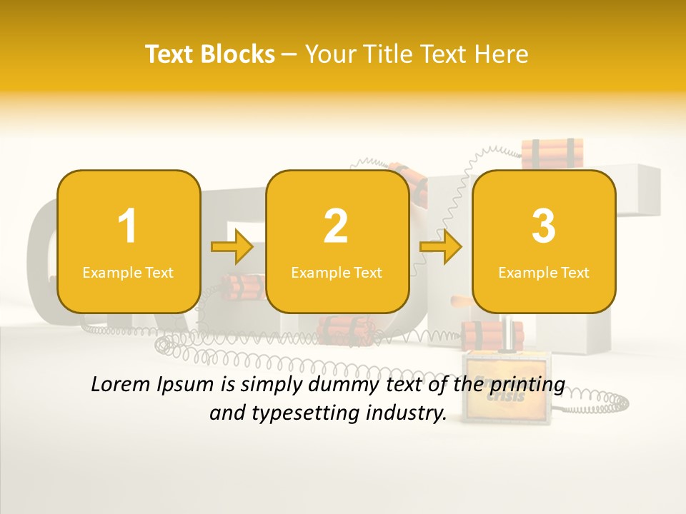 Destruction Bank Black PowerPoint Template