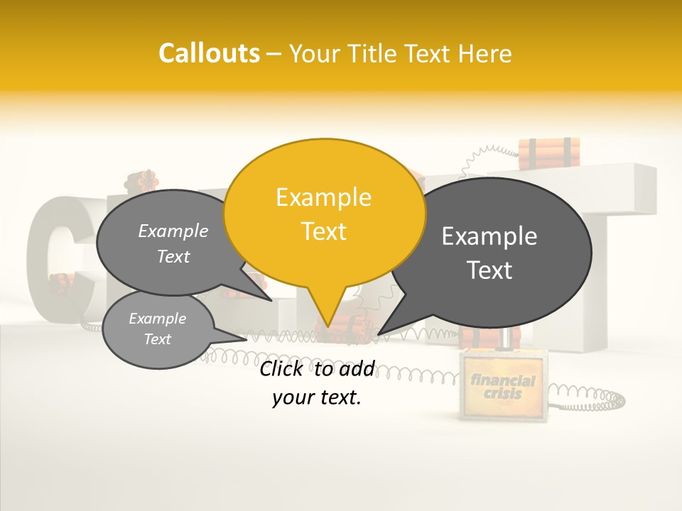 Destruction Bank Black PowerPoint Template