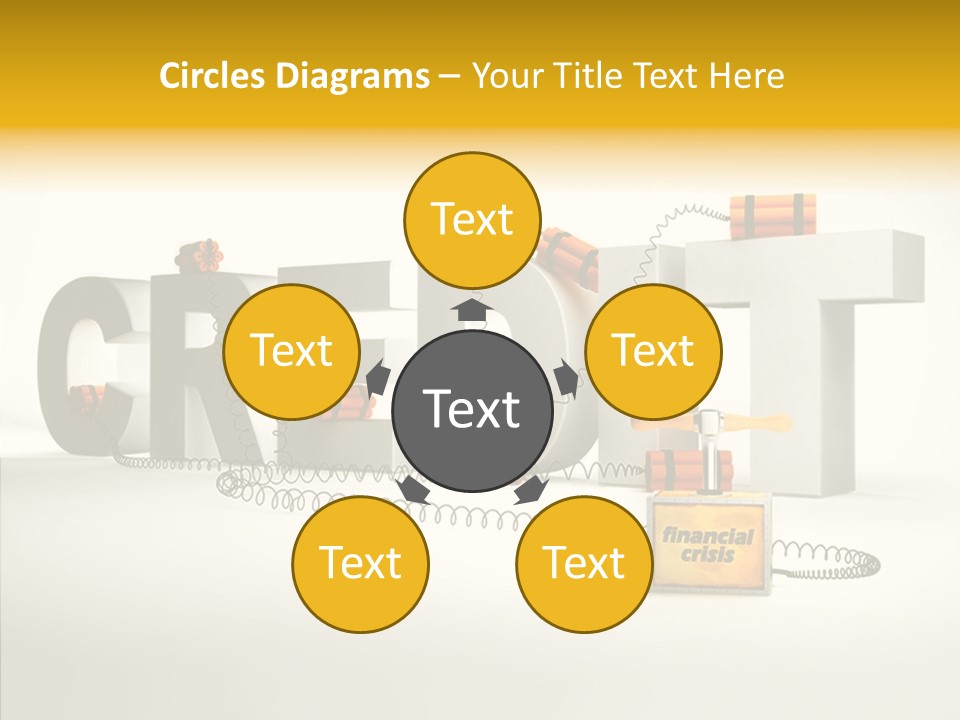 Destruction Bank Black PowerPoint Template