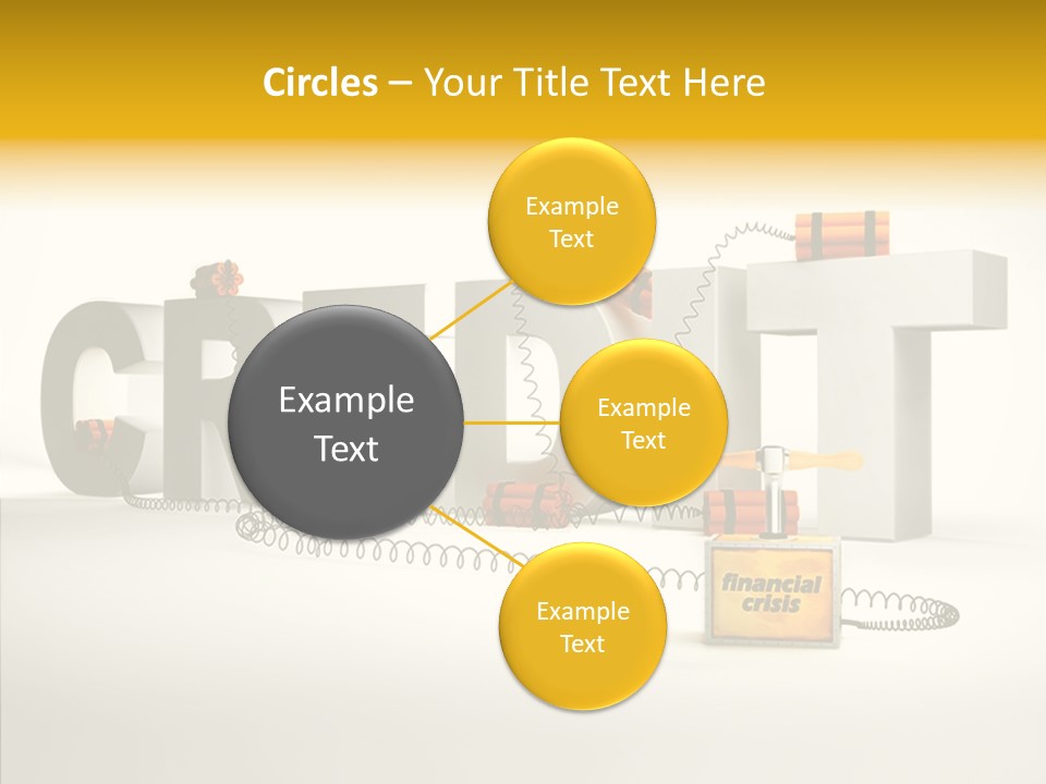 Destruction Bank Black PowerPoint Template