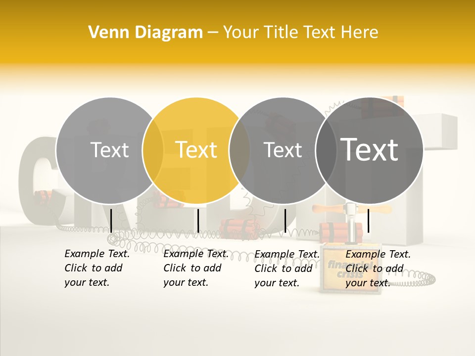 Destruction Bank Black PowerPoint Template
