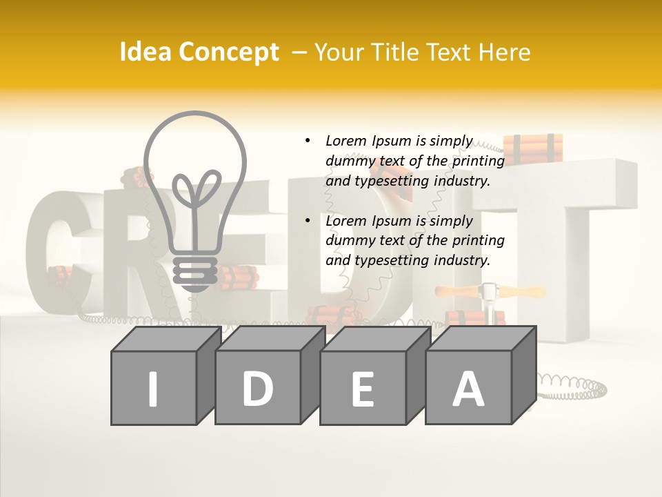 Destruction Bank Black PowerPoint Template