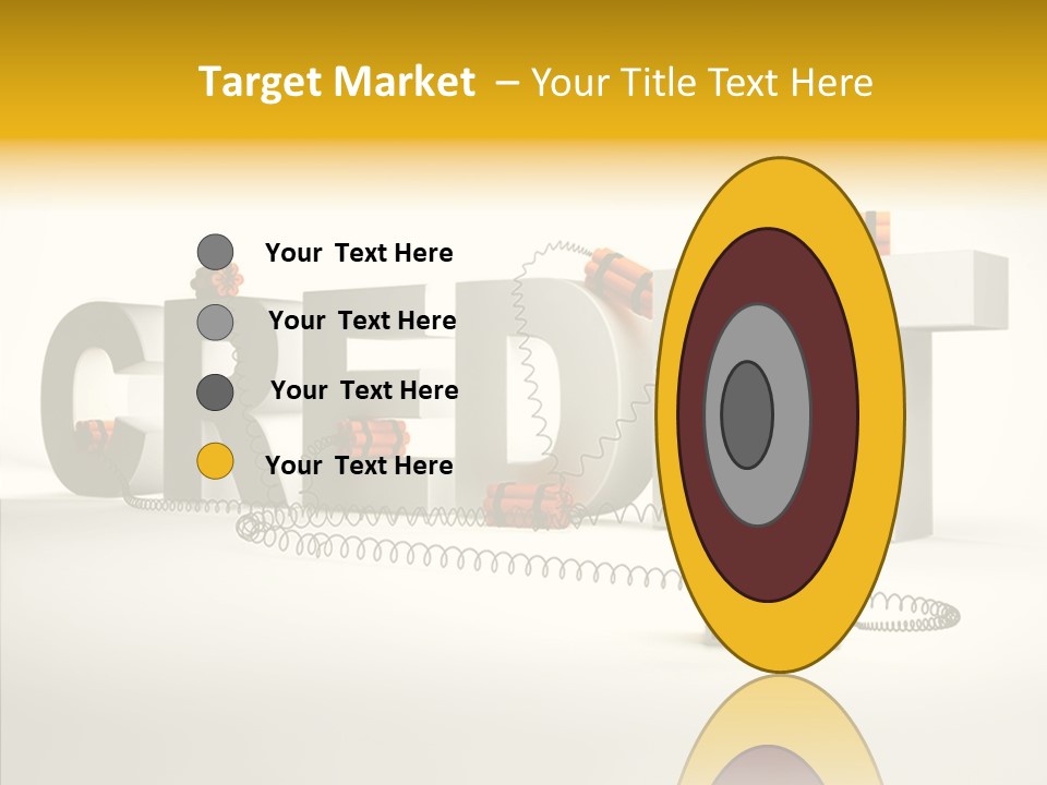 Destruction Bank Black PowerPoint Template