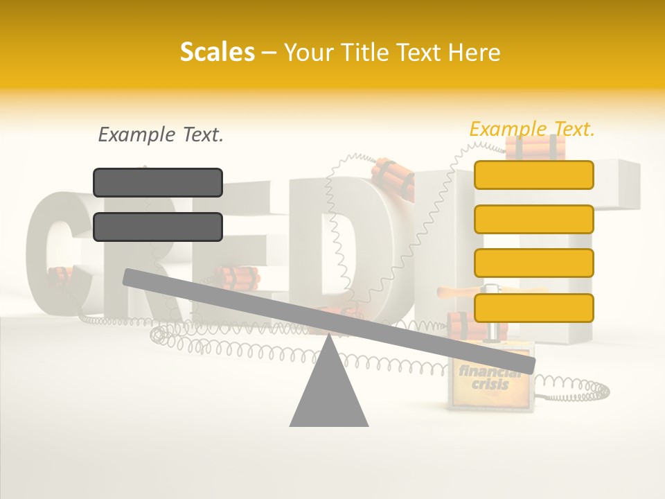 Destruction Bank Black PowerPoint Template